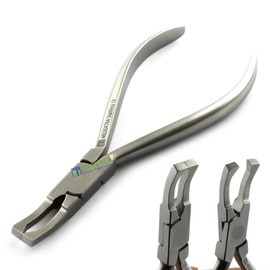MEDENTRA Professional Dental Pliers Orthodontic Ligature Cutters & Wire Bending Loop Forming Tools - Premium Orthodontic Instruments for Braces (Bracket Remover Curved Plier 13.5cm)