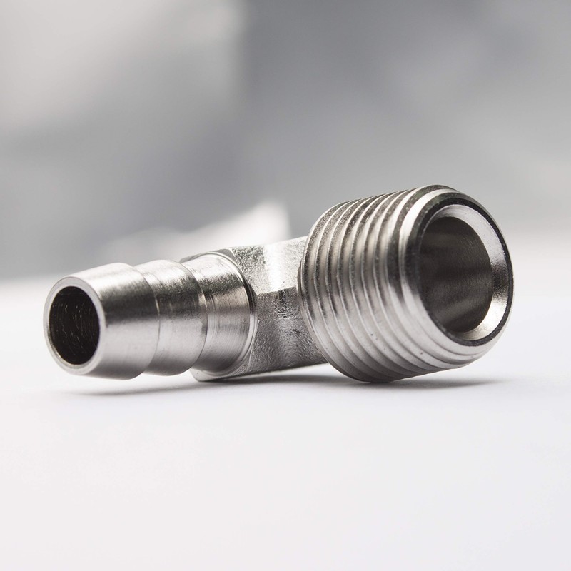 LTWFITTING 90 Degree Elbow Stainless Steel 316 Barb Fitting 3/8"