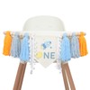 Outer Space High Chair Tassels Banner，Planets Astronaut Rocket 1st Birthday