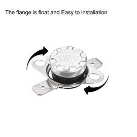 uxcell KSD301 Thermostat 90°C/194°F 10A Normally Closed N.C Adjust Snap Disc Temperature Switch for Microwave,Oven,Coffee Makers 2pcs,Bakelite Material