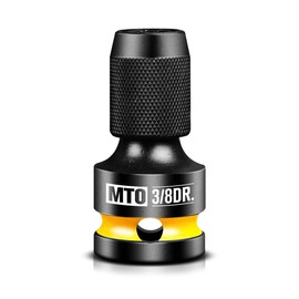 MTO 3/8-Inch Square Drive to 1/4-Inch Hex Socket Adapter, Quick Release Impact Bit Holder, for Impact Wrench Ratchet, CR-MO