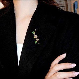 ARFUKA Panda and Bamboo Brooches Brooch Pins Pin Gift for Men and Women Clothing Bags Jackets, Metal