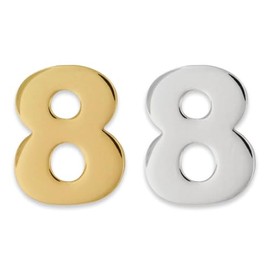 PinMart Number Eight 8 Lapel Pin Anniversary Birthday Number Jewelry Silver