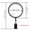 24 Pack Curtain Rings, Premium Metal with Smooth & Quiet