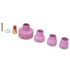 7Pcs TIG Gas Lens Kit Ceramic Cup Electrode Holder Connector