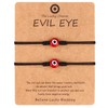 JUVJEW Red Evil Eye Anklet Bracelets for Women Black Rope