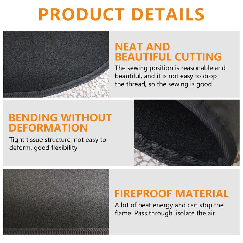 KUWUNG Spark Protection Plate for Fireplace, 80 x 50 cm,