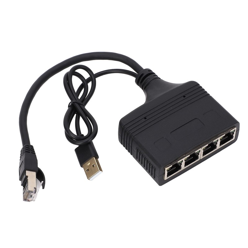 Gigabit Ethernet Splitter 1 in 4 Out 1000Mbps RJ45 Cable