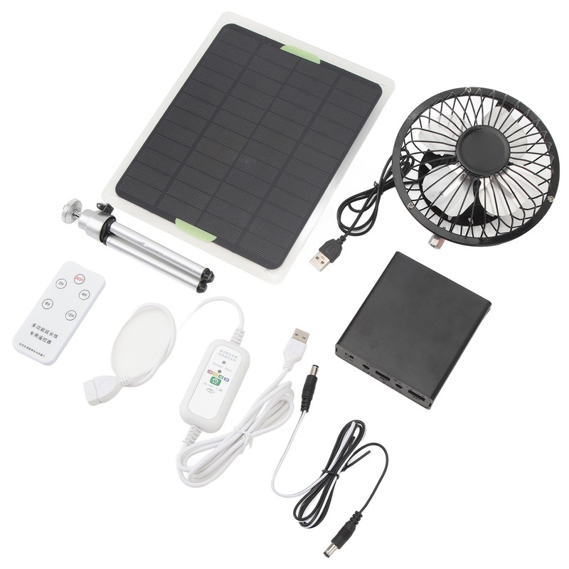 Solar Panel Fan 20W 2350RPM Ventilation Fan 6in Exhaust Fan