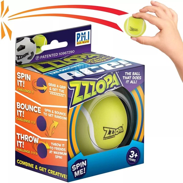 PMI International Original ZZZOPA Ace Fidget Stress Ball Mini Tennis
