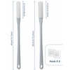 2 Pack Toe Cleaning Brush,15.7" Long Handle Silicone Foot Scrubber