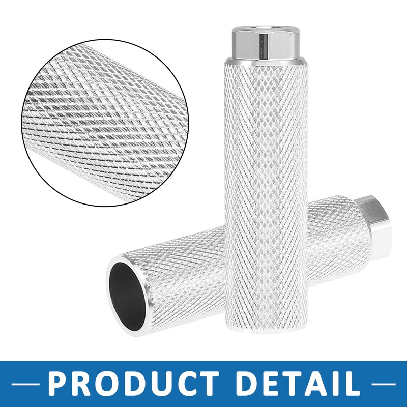 A ABSOPRO Rear Foot Pegs Footrests Silver for BMX MTB