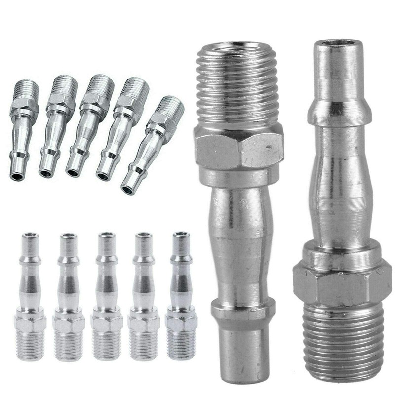10 Pcs Air Line Connectors - 1/4" BSP Stainless Steel