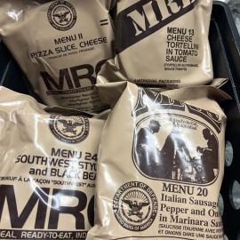 Unbranded Three Random Meals MRE U.S. Military Ready to Eat Meals INSP 2025-2027
