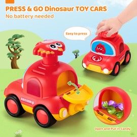 ALASOU Dinosaur Taxi Car Toys for 2 Year Old Boy|Baby Toys 18 Months|2 Year Old Boy Gifts for Toddler Toys Age 2|2 Year Old Boy Birthday Gift for Infant |Easter Basket Stuffers for Toddler