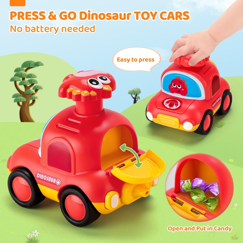 ALASOU Dinosaur Taxi Car Toys for 2 Year Old Boy|Baby