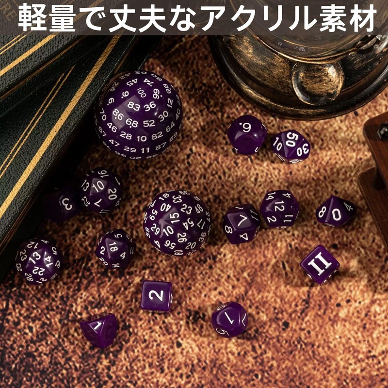 Youact Dice Set, Polyhedral Board Game Dice, Set of 15,