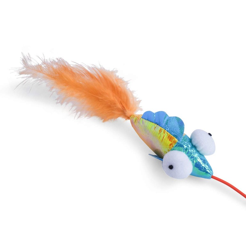 Petface Catkins Rainbow Fish Super Teaser Cat Toy