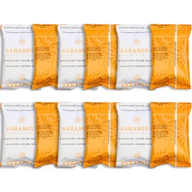 Sarasota Coffee Ground Packets | Gourmet Medium Roast Ground Coffee Packs | Breakfast Blend | Low Acid Mold Free Singles Packets | Individual Pouches for 12 Cup Coffee Maker | 2 Ounce Bags, 12 Count