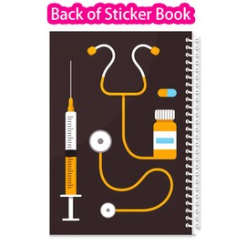 B5 Pegatina reutilizable para libro de actividades en blanco, para coleccionar, álbum de almacenamiento, 40 hojas, tamaño 10.2 x 7.2 pulgadas (estilo F, café)