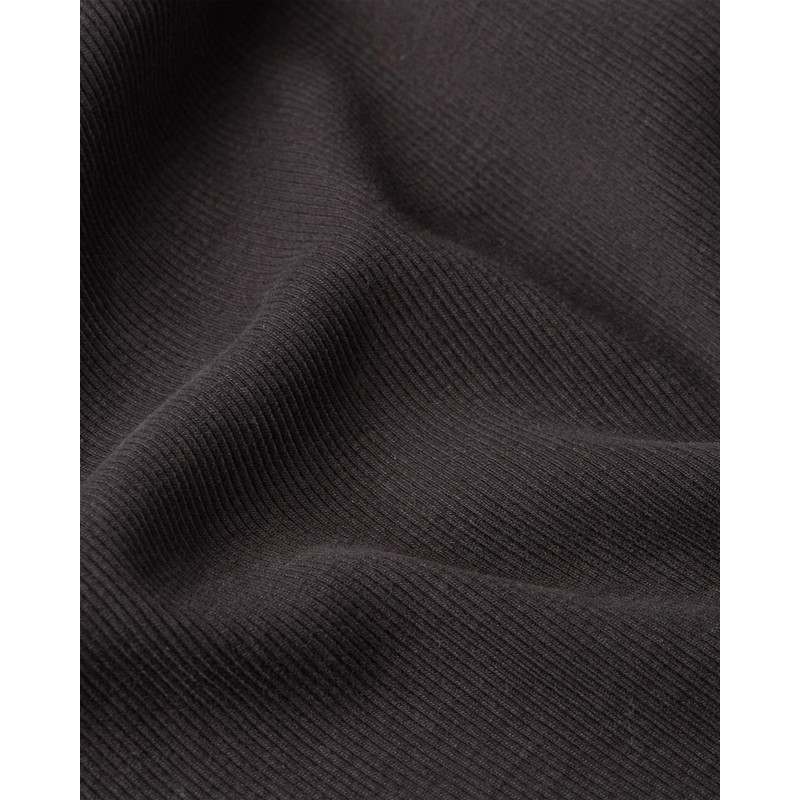 Slim rib keyhole long sleeve