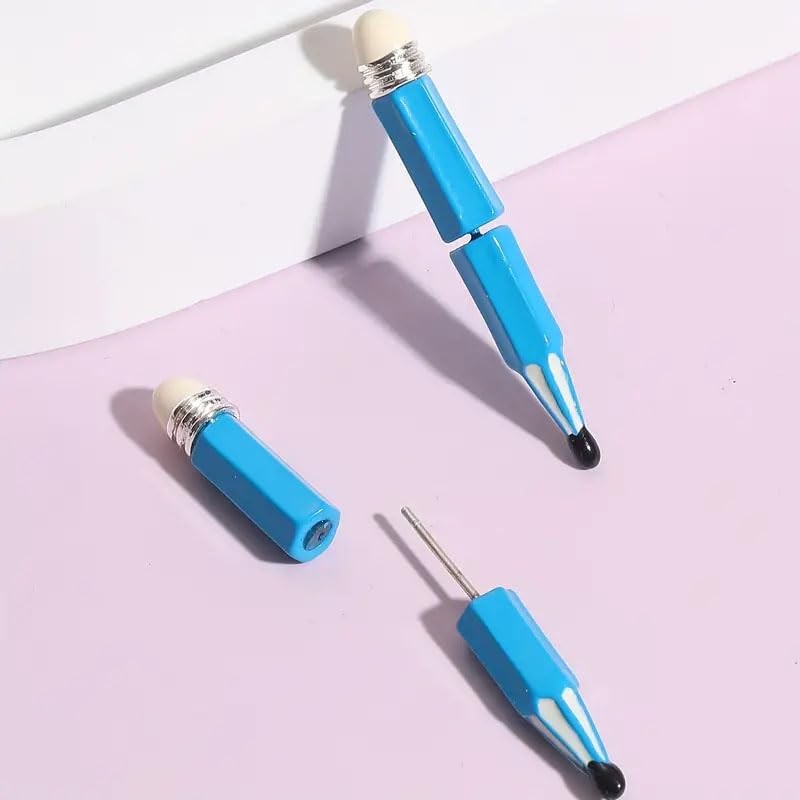 Ximimark 2 pairs Creative Blue Pencil Design Stud Earrings Ear