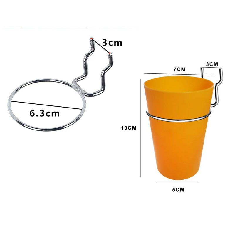 SKTMH Perforated Board Cups, Set of 6, Pegboard Hooks, Punching