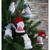 BRUBAKER 6-Piece Set Christmas Gnomes Made of Wood and Knitted