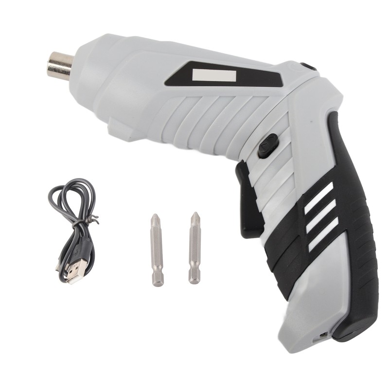 Electric Screwdriver Rechargeable Cordless with 2pcs Bit Tool Set Kit