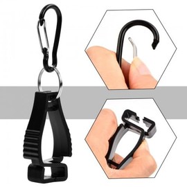 Duronge Pack of 4 Glove Clips, Glove Holder with Metal Carabiner, Glove Holder, Glove Clip, Holder Glove Clips, Safety Clip, for Gloves