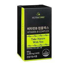 NutriCore [뉴트리코어] 비타민B 컴플렉스 1,000mg 60정 x 1박스 (2개월분) [NutriCore] Vitamin B Complex 1,000mg 60 Tablets x 1 Box (2-Month Supply)