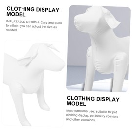 Mobestech Pet Clothing Model Dog Models Dog Mannequin Dog Clothes Display Stand Inflatable Dog Model Dog Clothing Rack Counter Display Stand for Dog Clothing Animal PVC Decorations White