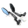 XKH- Black 6mm CNC Aluminum Rearview Side Mirrors Compatible with