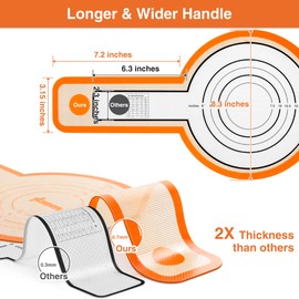 9Pcs Silicone Bread Sling Set for Dutch Oven with Dough Whisk & Bread Lame, Non-Stick & Easy Clean & Reusable, Extra Thick Silicone Baking Mat with Long Handles - Orange