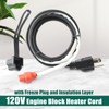 YUXIVCNE 120V Engine Block Heater Cord 6FT 5-15 Plug with
