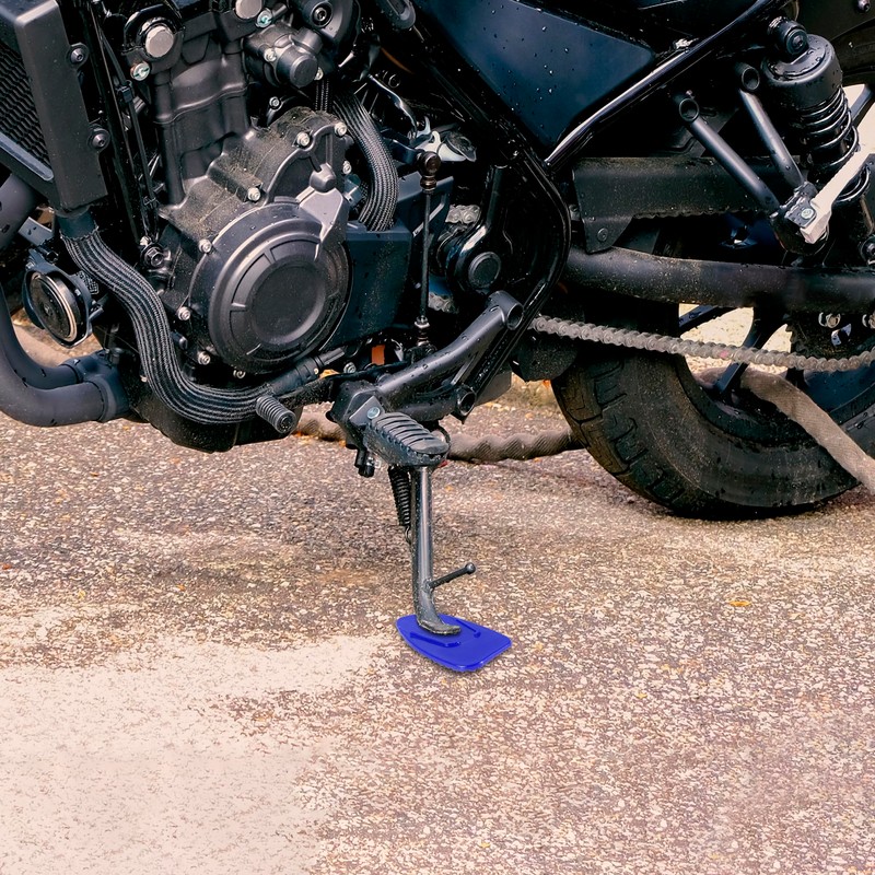 F FIERCE CYCLE Motorcycle Kickstand Pad Support Plate Pad Side