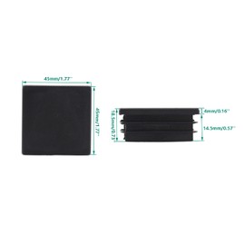 10 PCS Square Plastic Plugs,ULIFESTAR Glide Insert Pipe Tubing End Cap,Plastic Tubing Plug,Durable Chair Glide for Chair Table Stool Leg,Pipe,Stainless Steel Tubing,Tube Pipe Hole 45x45mm/1.77x1.77''