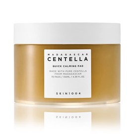 SKIN1004 Madagascar Centella Quick Calming Pad 70ea, 130ml, Quick Calming Effects Soothing for Sensitive Skin