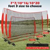 20x10ft Ball Backstop Net,Fix Ball Stop Net by 4 Spike&2