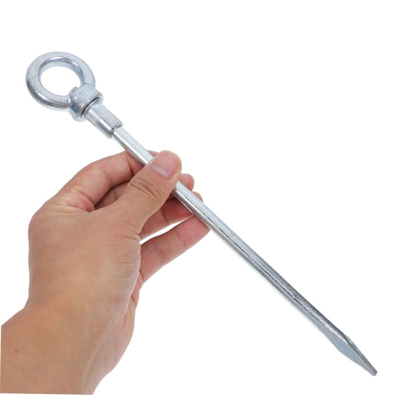 WHAMVOX 4 Pcs Galvanized Carbon Steel Ground Pegs for Camping