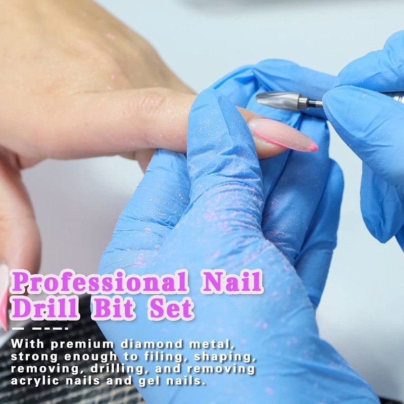 Cuticle Drill Bit, MORGLES Ceramic Nail Drill Bits 10 Pcs