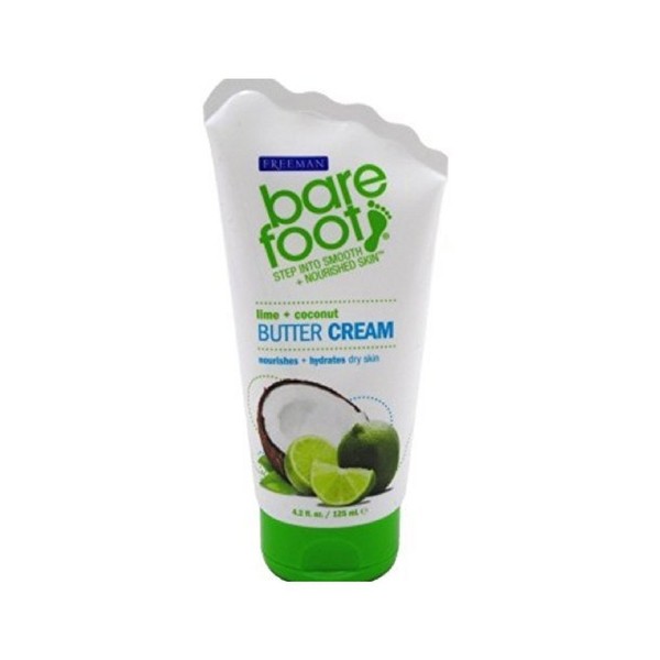 Freeman Bare Foot Butter Cream Lime + Coconut 4.2oz (2 Pack) by Freeman