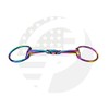 RIDING GEARS Rainbow Multi Color EGGBUTT Snaffle Horse Bits Double