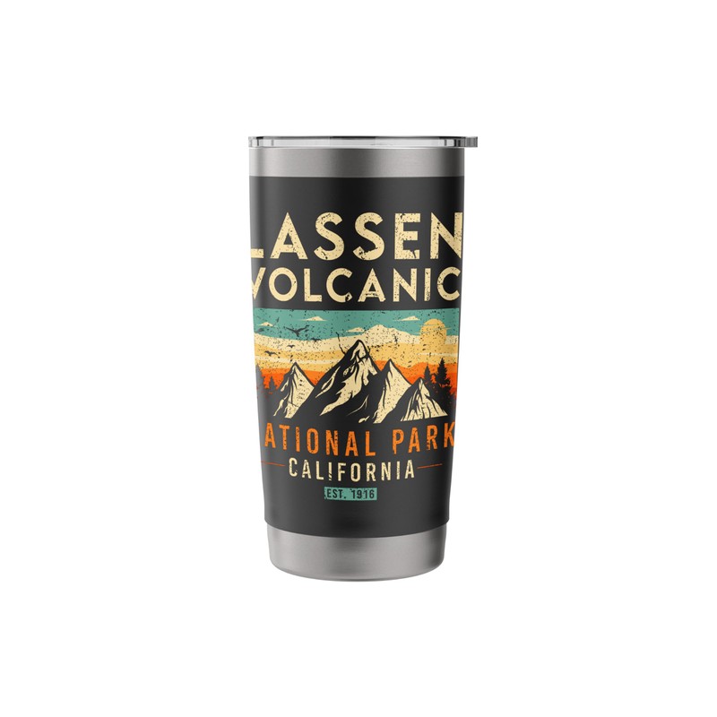 Lassen Volcanic Est 1916 California Retro National Park Stainless Steel