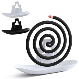 Gohytal Mückenspirale Halter, 2Pcs Schnecke Mückenspirale Schwarz+Weiß Halter Kreativer Moskito Behälter Räucherstäbchen für Schlafzimmer Wohnzimmer Küche Büro Zuhause Außenbereich Camping Garten