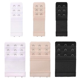 Aestustheri 6-Pack Women's Bra Extender, Soft and Comfortable Bra Strap Extension, Elastic Bra Extenders 3 Hooks & Bra Extenders 2 Hook UK, Stretchy Bra Extensions for Added Comfort