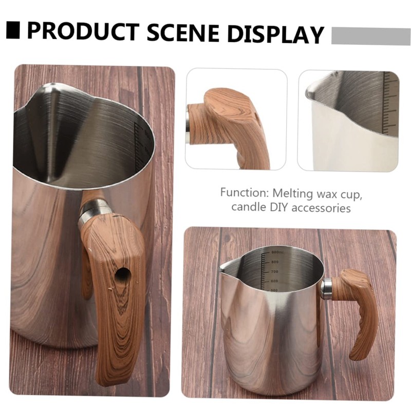 Lurrose Sturdy Stainless Steel Candle Melting Pot DIY Candle Making