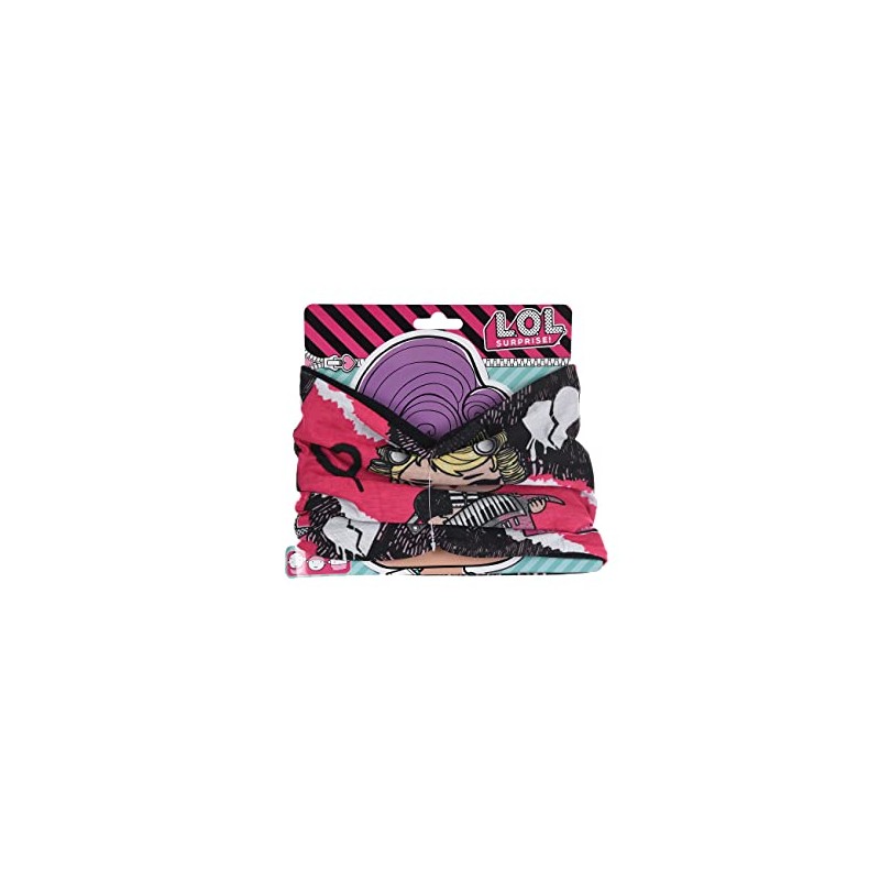L.O.L. Surprise! Children's Girls' Snood Scarf Loop Bandana, black
