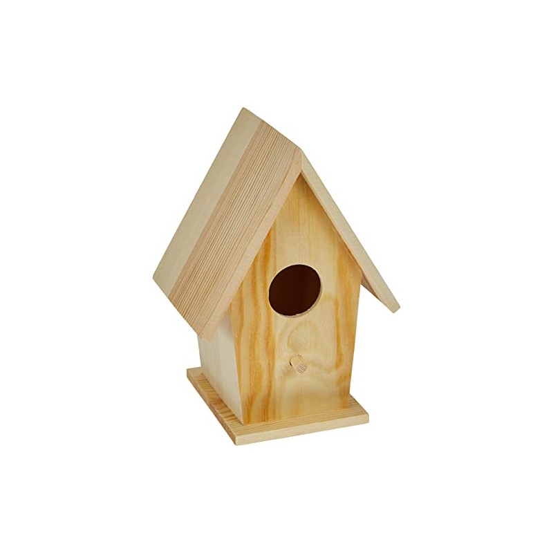 Glorex FSC Pine Wood Natural Bird House, 19 x 14.5