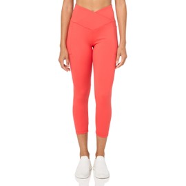 Danskin Women's Endurance Crossover Waist Crop Leggings